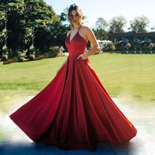 Weiyin AE0613 Burgundy Sleeveless Long Evening Dress Party Gown Robe De Soiree Sexy Floor Length Prom Dresses Vestidos