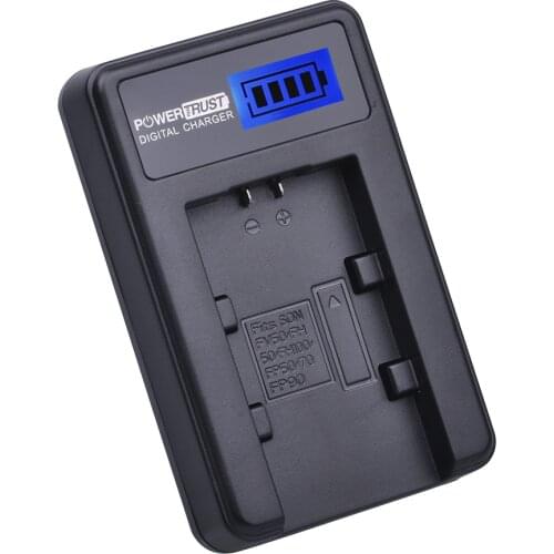 PowerTrust LCD USB Charger for Sony NP-FV100 NP FV100 FV50 FV70 FH100 FH70 FH50 FH60 FP50 FP90 CX700E PJ50E 30E 10E CX180E VG10E