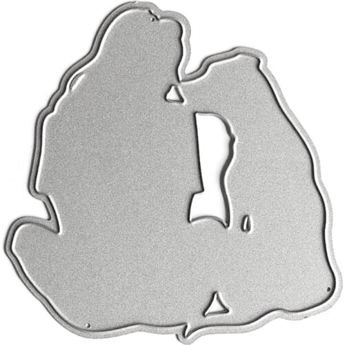 Woman Dog Metal Cutting Dies Stencil Scrapbooking DIY Album Stamp Paper Card Mold Embossing Decoration Craft GXMA