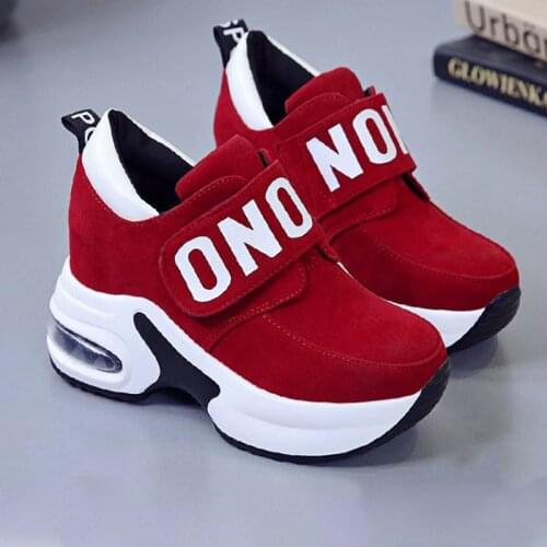 Women Sneakers Wedge Platform Heels Casual Ladies Shoes Womens Footwear Hook Loop Spring Autumn 2021 Fashion Female Vulcanized