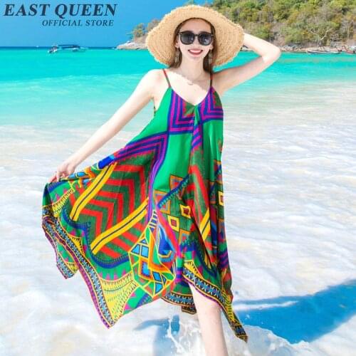 Woman summer beach long summer sundresses boho chic dresses female mexican embroidered dress KK299