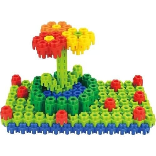 139pcs large granule hexagonal building blocks 3-9 years old boy and girl Puzzle Children Toy Gift
