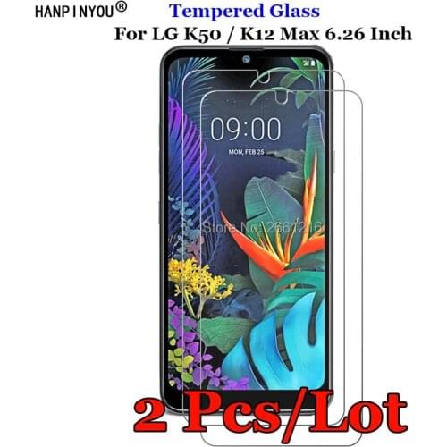 2 Pcs/Lot For LG K 50 Tempered Glass 9H 2.5D Premium Screen Protector Film For LG K12 Max 6.26"