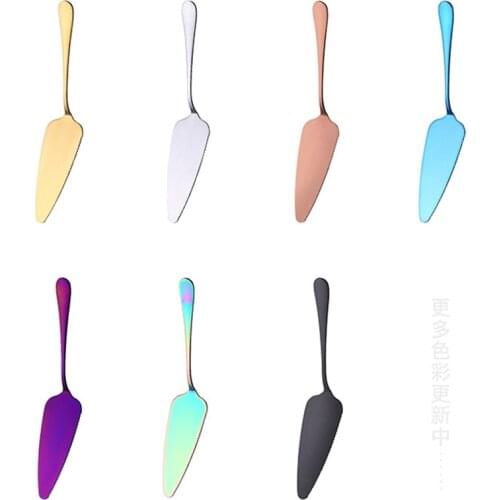200 Pcs Colorful Stainless Steel Serrated Edge Cake Server Blade Cutter Pie Pizza Shovel Cake Spatula Baking Tool Wholesale K1