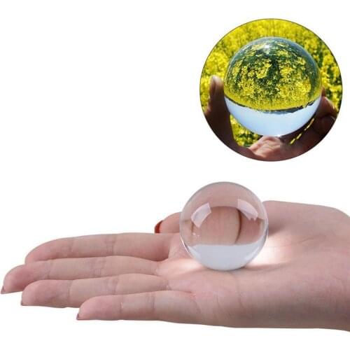 3cm Crystal Ball Photography Prop Meditation Ball Contact Juggling Glass Sphere Display (Transparent White)