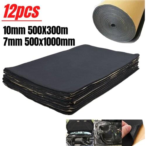 Car Sound Hot Deadener Mat Noise Proof Bonnet Insulation Deadening Engine Firewall Heat Foam Cotton Sticker