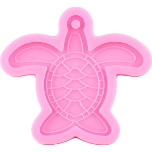 Shiny Glossy Tortoise Making Keychain Polymer Clay Mould Resin Craft Necklace Epoxy Jewellery Silicone Mold