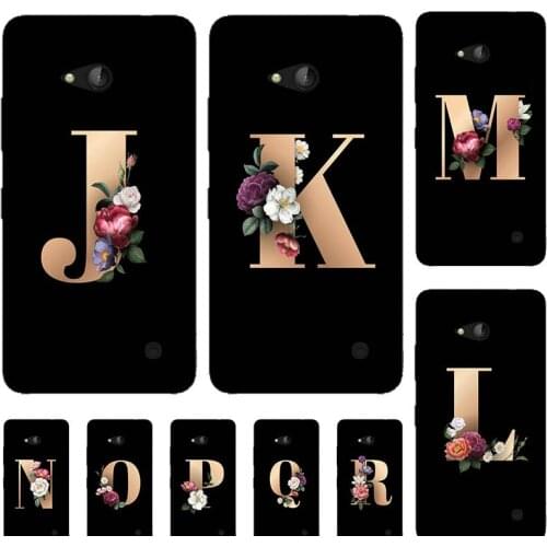 For Nokia Microsoft Lumia 640 640XL Case Funny Custom Name Letter Couple Cover Fashion Black Phone Coque Capa