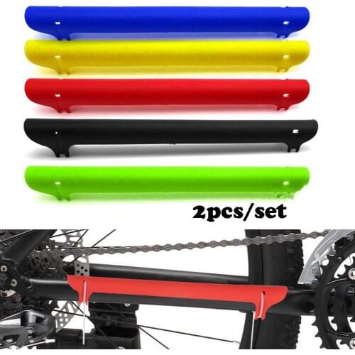 2PC Colorful Bike Chain Guard Protector Stay Protector Plastic Stick Frame Care Frame Cover Guard Bicycle Cycling Riding Parts