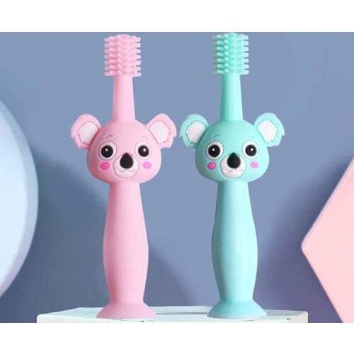 Kids Soft Silicone Training Toothbrush Silicone Koala Teether Baby Care For Teeth Food Grade Teething Brush