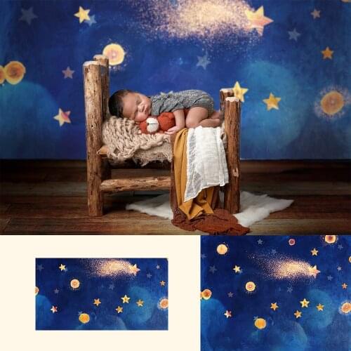 Newborn Portrait Backdrops Twinkle Star Photography Backdrop Starry Night Little Prince Baby Shower Birthday Party Background