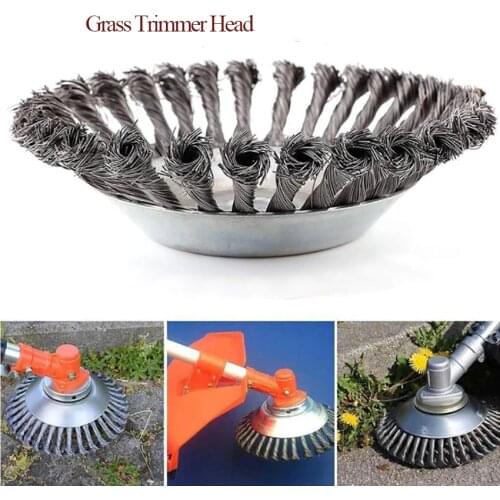 Grass Trimmer Head Twist Knot Brush, Lawn Mower Steel Wire Wheel Brush Disc, Garden Tools For Replacing The Head Of A Lawn Mow
