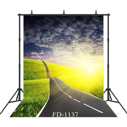 Highway Field Sunset Photographic Background For Photograph Accessories Portrait Child Kids Cloth Photo Backdrop Photophone