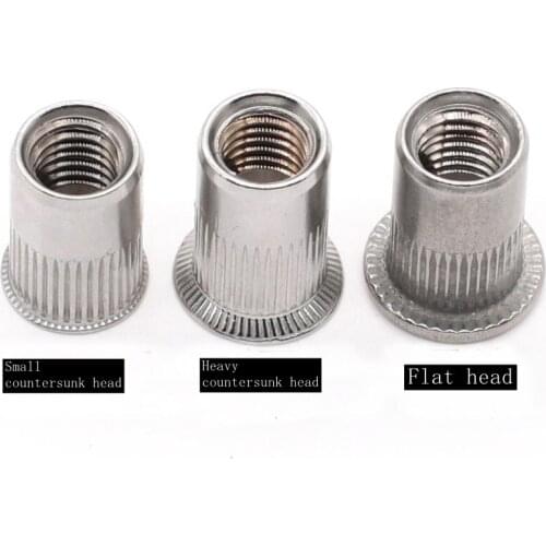 Stainless steel riveting nut flat head pull cap anchor M3M4M5M6M8M10M12 large and small countersunk riveting nut