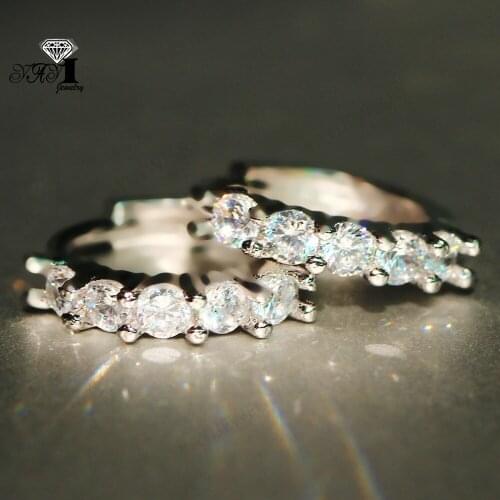 YaYI Fashion Princess Cut White Natural Cubic Zirconia Silver Color Wedding Party Lover Wear Ear Stud Precious Tassel Earrings