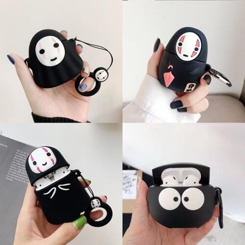 Cartoon Black Case Earphone Case For Airpods 2 1 Case Silicone Cute Soft Bluetooth Wireless Protective Cover For Airpods 2 Shell