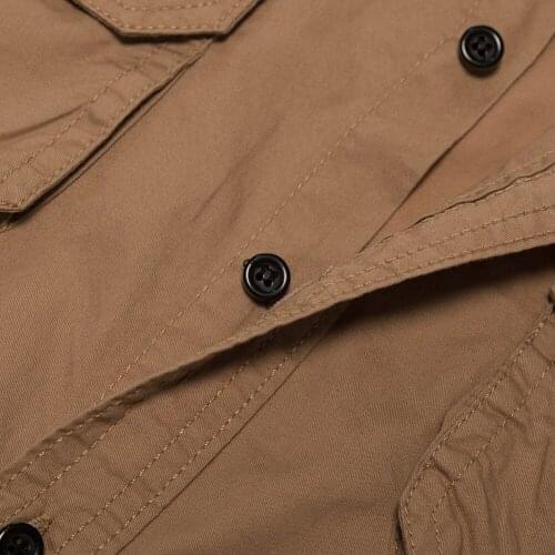 Men Shirt Solid Color Long Sleeve Lapel Shirt Comfortable Outdoor Casual Shirt Large Size SAL99