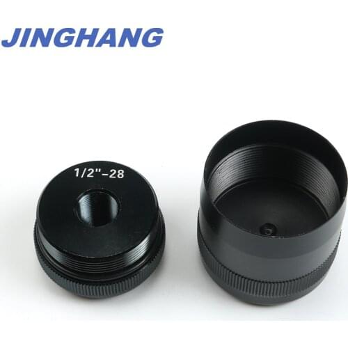 For Maglite D Cell Cap Set 1/2-28 Aluminum End Caps Black