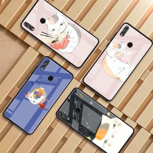 Natsume friend account Tempered Glass Phone Case For Huawei P20 P30 P40 P40 Lite Pro Psmart Mate 20 30 Cover Shell