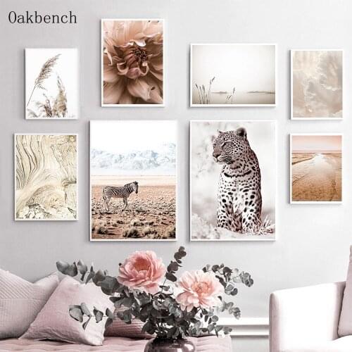 Chrysanthemum Wall Print Zebra Leopard Canvas Painting Flower Plant Posters and Prints Nordic Interior Paintings Home Decoration