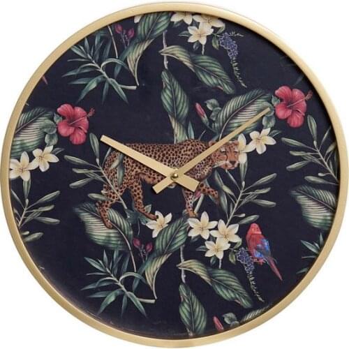 Wall Clock Dekodonia Leopard MDF Wood (30 x 3 x 30 cm)