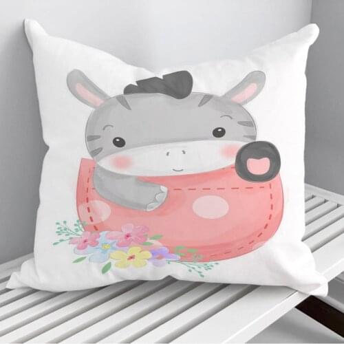 Baby zebra Throw Pillows Cushion Cover On Sofa Home Decor 45*45cm 40*40cm Gift Pillowcase Cojines Dropshipping