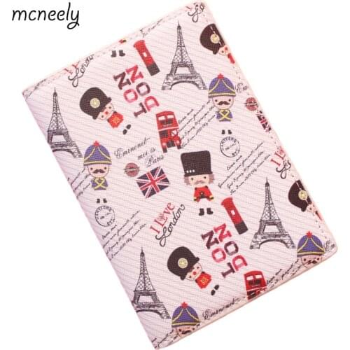 Classic Paris tower Passport Holder,PU Leather Travel Passport Case white thick Passport Cover 14*10CM Credit Card Holder