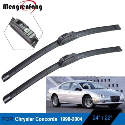 Car Front Windscreen Wiper Blades Soft Rubber Frameless Wiper For Chrysler Concorde 1998-2004