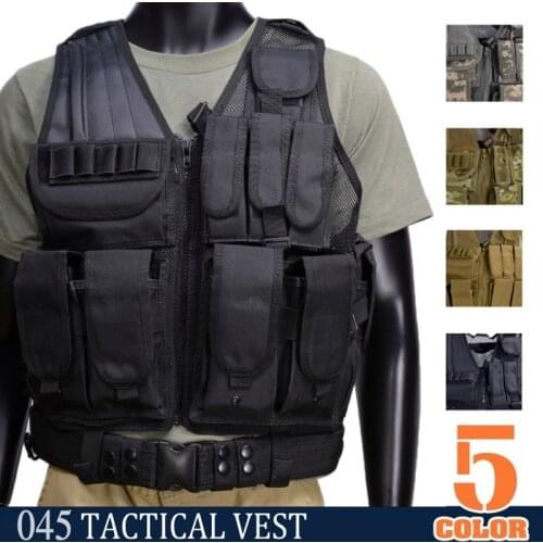 CQC Airsoft Tactical Molle Vest Camouflage SWAT Police Military Combat Paintball Hunting Assault Vest