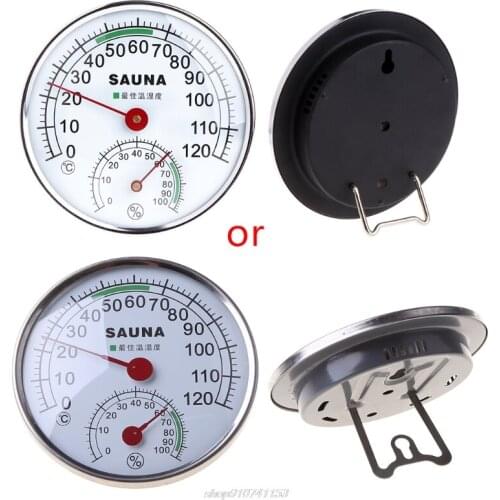 Stainless Steel Thermometer Hygrometer for Sauna Room Temperature Humidity Meter JY09 21 Dropshipping