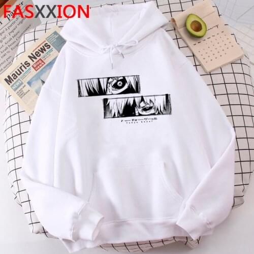 Tokyo Ghoul Japanese Anime Hoodie Men Kaneki Ken Eye Loose Cool Sweatshirt Streetwear Harajuku Winter Hip Hop Unisex Hoody Male