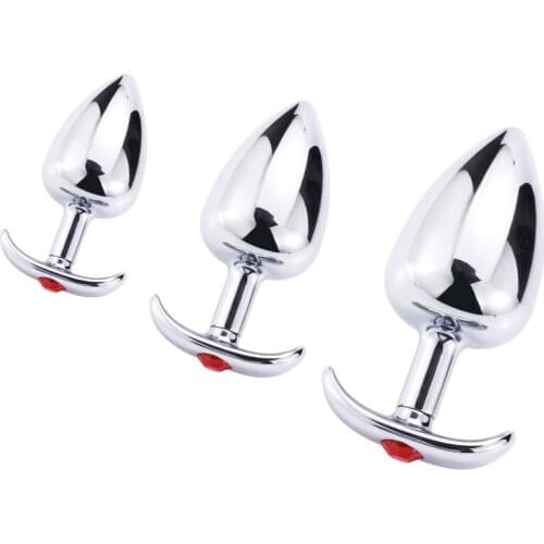 MaryXiong 3PCS/lot Outdoor Anal Plug Set Stainless Steel Anal Sex Toys Butt Plugs Adult Sex Product Anal Masturbation Erotic Toy