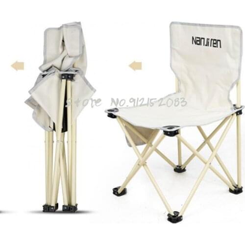 Outdoor Folding Chair Portable Back Camping Leisure Fishing Chair Art Sketch Self Driving Tour Chair Stool