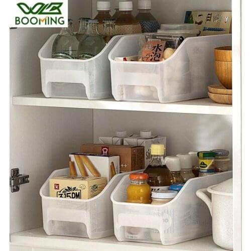 WBBOOMING Drawer Type Refrigerator Storage Box Food And Vegetables Storage Box Kitchen Plastic Seasoning Packing Box