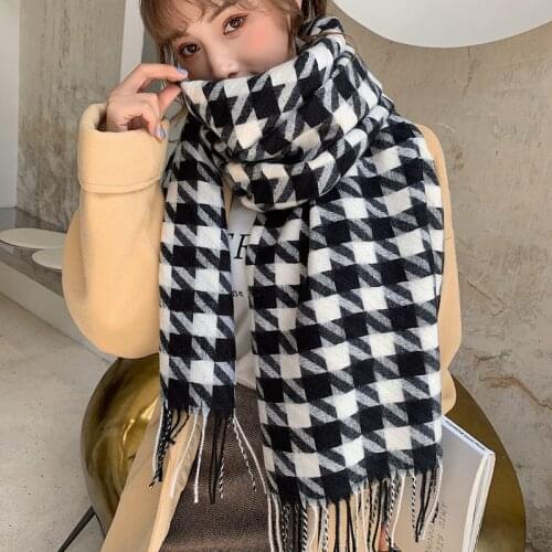 2021 New Scarf Womens Autumn and Winter Imitation Cashmere Thickened Warmth and Color Matching Womens Winter Shawl Scarf