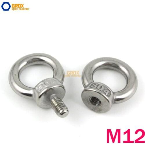 1 Set M12*20mm Machine Eye Bolt & M12 Eye Nut 304 Stainless Steel