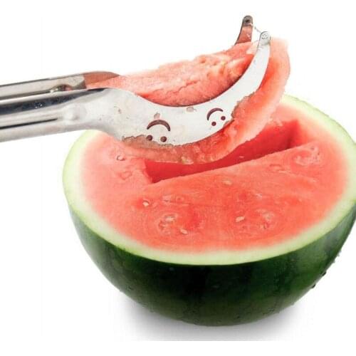1Pcs Hot Kitchen Pratical Tools Creative Watermelon Slicer Fruit Cutter Knife Cantaloupe Fruit Slicer Cutter With Smile