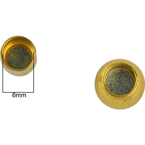 10 Sets 6mm Glue In Barrel Magnetic Clasp Jewelry Making Findings DIY gold color
