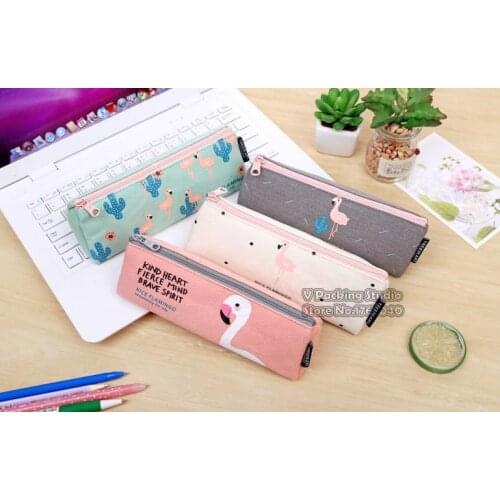 19*6.5*7cm Canvas Cosmetic pencil Bag, Waterproof Pen case Stationery Pouch Makeup Cosmetic pencil Bag