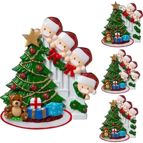 2020 Quarantine Christmas Tree Ornament Family New Year Holiday Decoration