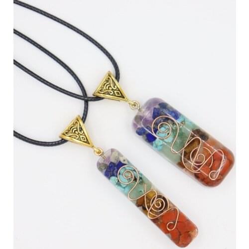 2021 New Fashion Trend Crystal Necklace Seven Chakra NecklaceCrystal Necklace Gift Vintage jewelry collar