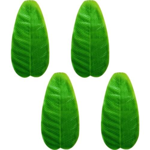 4pcs Leaf Table Mat Placemat Simulation Tropical Palm Pad Insulation Decoration Desktop