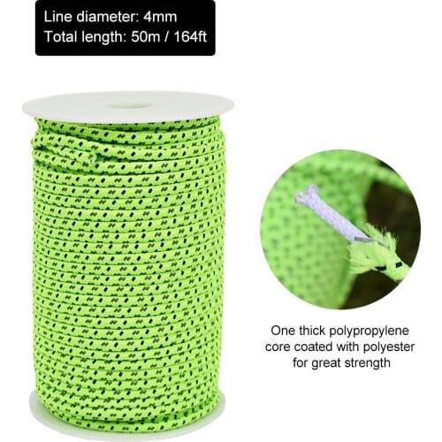 50M Reflective Rope Paracord 550 Diameter Reflective String Camping Rope For Camping Equipment Lanyard Paracord Bracelet -40