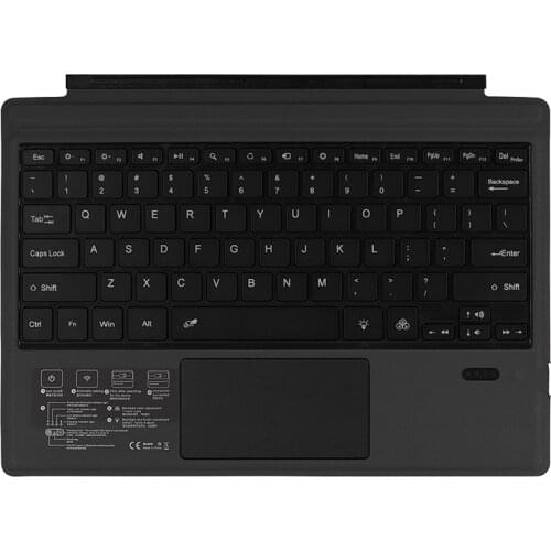 Wireless Keyboard with Presspad for Microsoft/Surface Pro 7, Ultra-Slim 7 Color Backlight Bluetooth Wireless Keyboard