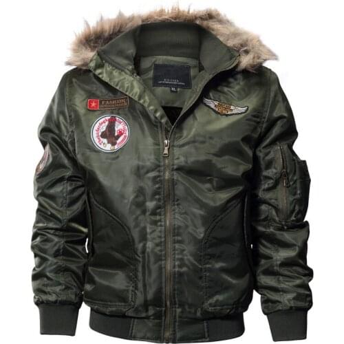 Men Parkas Winter Military Bomber Jacket Men Air Force Army Tactical Jacket Warm Wool Liner Outerwear Parkas Hoodie Pilot Coat