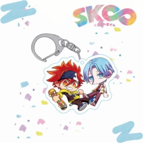 Anime SK EIGHT SK8 the Infinity Keychain Cosplay MIYA Reki Kyan Langa Hasegawa Cherry Blossom Cute Character Pendant Key Chain