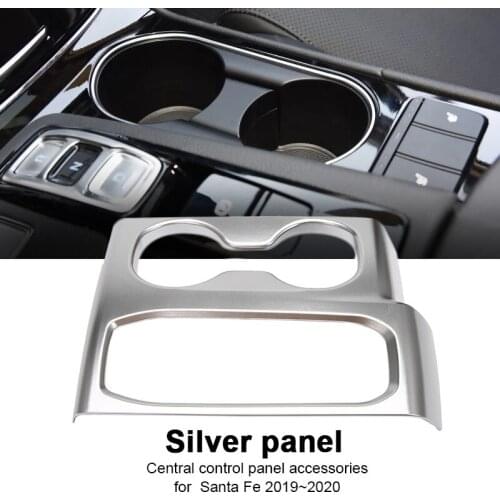 Car Central Control Gear Shifter Panel Cover Trim Central Control Water Cup Holder Frame for Hyundai Santa Fe 2019 2020