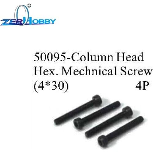 PART NO. 50095 4*30 AND PART NO. 50099 6*40 COLUMN HEAD HEX MECHNICAL SCREWS FOR HSP 1/5 SCALE RC CARS 4PCS PER LOT