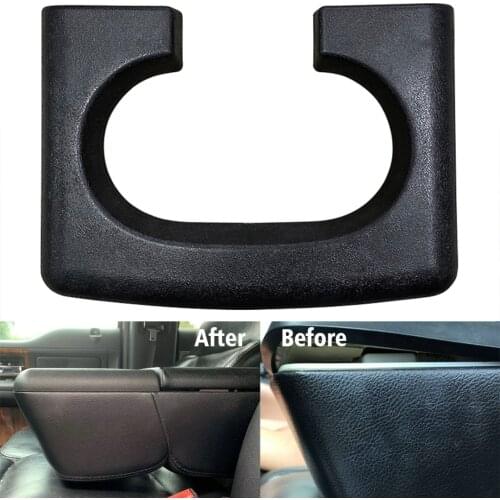 For Ford F150 1pc Black Plastic Car Auto Center Console Cup Holder Armrest Pad Replacement DIY Accessories Parts