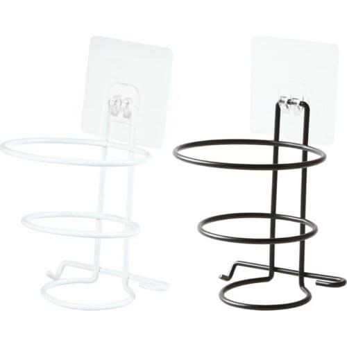 Hair Dryer Rack Wall Mounted Bathroom Hotel Stand Holder Hairdryer Shelves Shelf Storage Hanger No Drilling